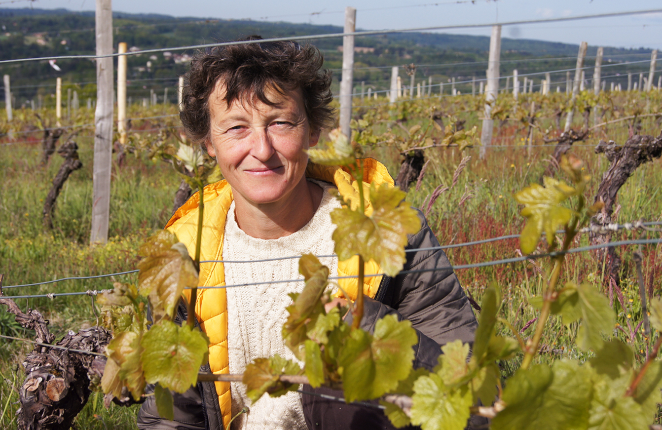 Portrait de Marie-Hélène Denis, propriétaire récoltante du domaine des Gabies